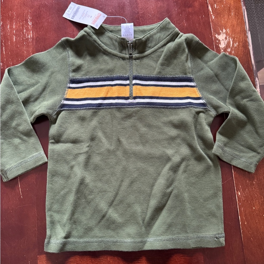 Gymboree Olive and Mustard Striped Sweater